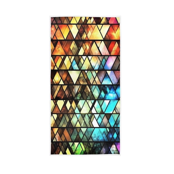 Colorful Geometric Triangles Face Towel Absorbent Hand Towels Bath Sport Gym