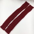 thumbnail image 4 of Guardurnaity 1 par de guantes de invierno para mujeres y niñas, mangas largas de medio punto para brazos, mangas de manoplas de invierno para guantes y mitones Vino rojo, 4 of 5