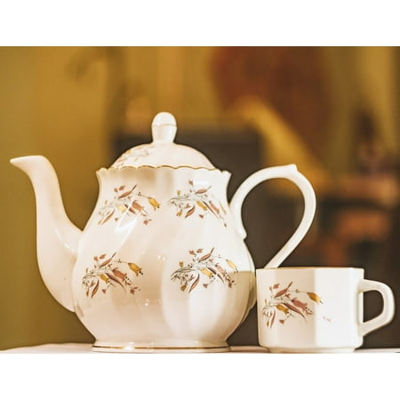 LAMINATED POSTER Tea Cup Teapot Cutlery Drink Dish Hot China Poster Print 24 x