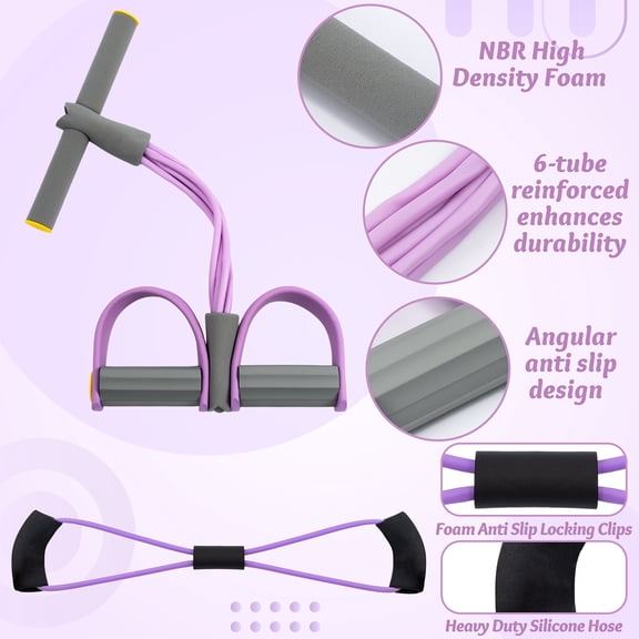 2ooya Resistance Bands for Beginners Home Gym Equipment Fitness，Anti-Slip Multi-Functional Sit up Rope for Arm and Leg Workouts