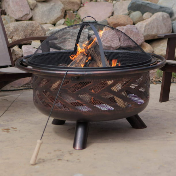 Red Ember Aspen Bronze Wood Burning, Red Ember Propane Fire Pits