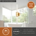 thumbnail image 5 of Webster 2 Light LED Compatible Gold Brass Contemporary Bathroom Vanity Wall Sconce Fixture Clear Glass, 5 of 12