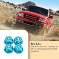 thumbnail image 5 of 4PCS/Packs Wheel Nuts Hubcap Deepen Threaded Wheel Cover Toy Accessory Replace Parts Waterproof Caps Nuts 1/8 RC Truck Light Blue, 5 of 5