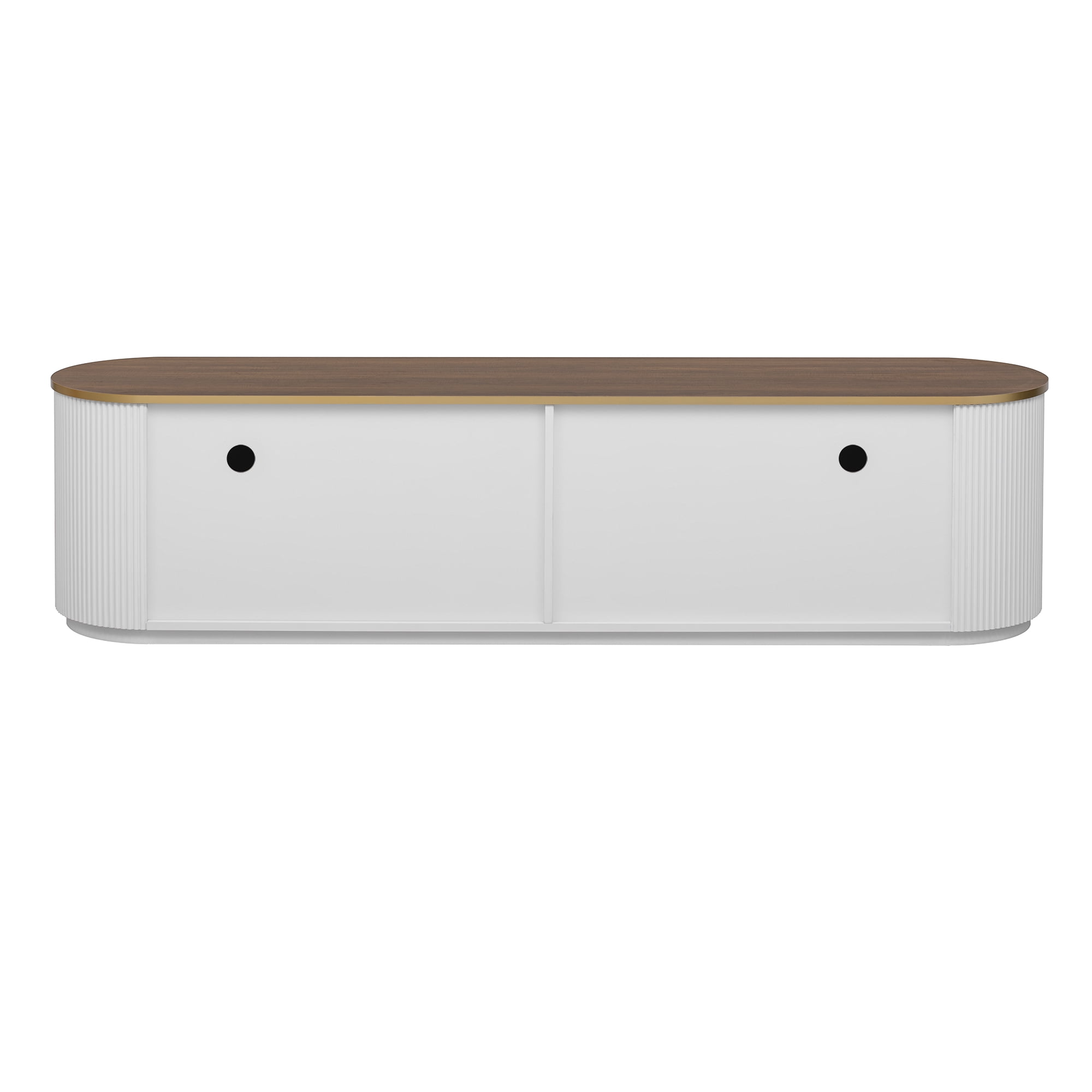 Aukfa Modern TV Stand for TVs up to 80" TVs , Entertainment Center for Living Room,White