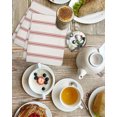 thumbnail image 4 of Red Striped Kitchen Dish Towels for Drying Dishes Set of 2, Rustic Red Stripe Modern Art Beige Waffle Weave Microfiber Hand Tea Bathroom Towels Quick Dry & Absorbent Towel 15.7x23.6, 4 of 7