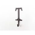 thumbnail image 2 of Cast Iron Letter T Alphabet Wall Hook 6", 2 of 2