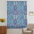 thumbnail image 2 of Vintage Morocco Sheer Curtains 45 Inches Long, Traditional Tribal Abstract Geometric Blue Light Filering Curtains, Breathable Simi Curtain Privacy Drapes for Kitchen Bathroom Small Window Treatment, 2 of 9