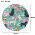 thumbnail image 6 of Labrador Dogs with Pioneer Flower Round Tablecloth 60"x60",Wrinkle Wipeable Table Cloth for Kitchen Dining Room Picnic Patio Party, 6 of 6