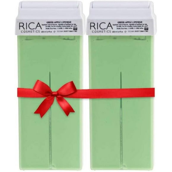 Rica Wax Green Apple Roll-On Wax Kit (Set of 2 Refill Wax) 100 ML - Made in Italy