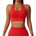 thumbnail image 1 of Sexy Halter Yoga Bra gimnasio entrenamiento Push Up correr deportes ropa interior reunión deportes chaleco parte de atrás bonita Fitness Top, 1 of 5