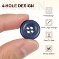 thumbnail image 4 of Uxcell 50pcs Sewing Button 18mm 4 Holes Resin Round Crafting Buttons, Light Blue, 4 of 6