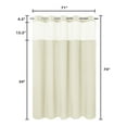 thumbnail image 6 of Barossa Design Waffle Weave Shower Curtain with Snap in Liner, Mesh Window, 71"W x 74"L, Cream, 6 of 6