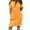 Yellow, variant on asdoklhq Summer Dresses for Women Plus,Women's Solid Casual Women Short Sleeve V-Neck Pockets Dress
