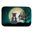 thumbnail image 2 of Halloween Scary Staffordshire Bull Terrier Brown Dish Drying Mat, 2 of 3