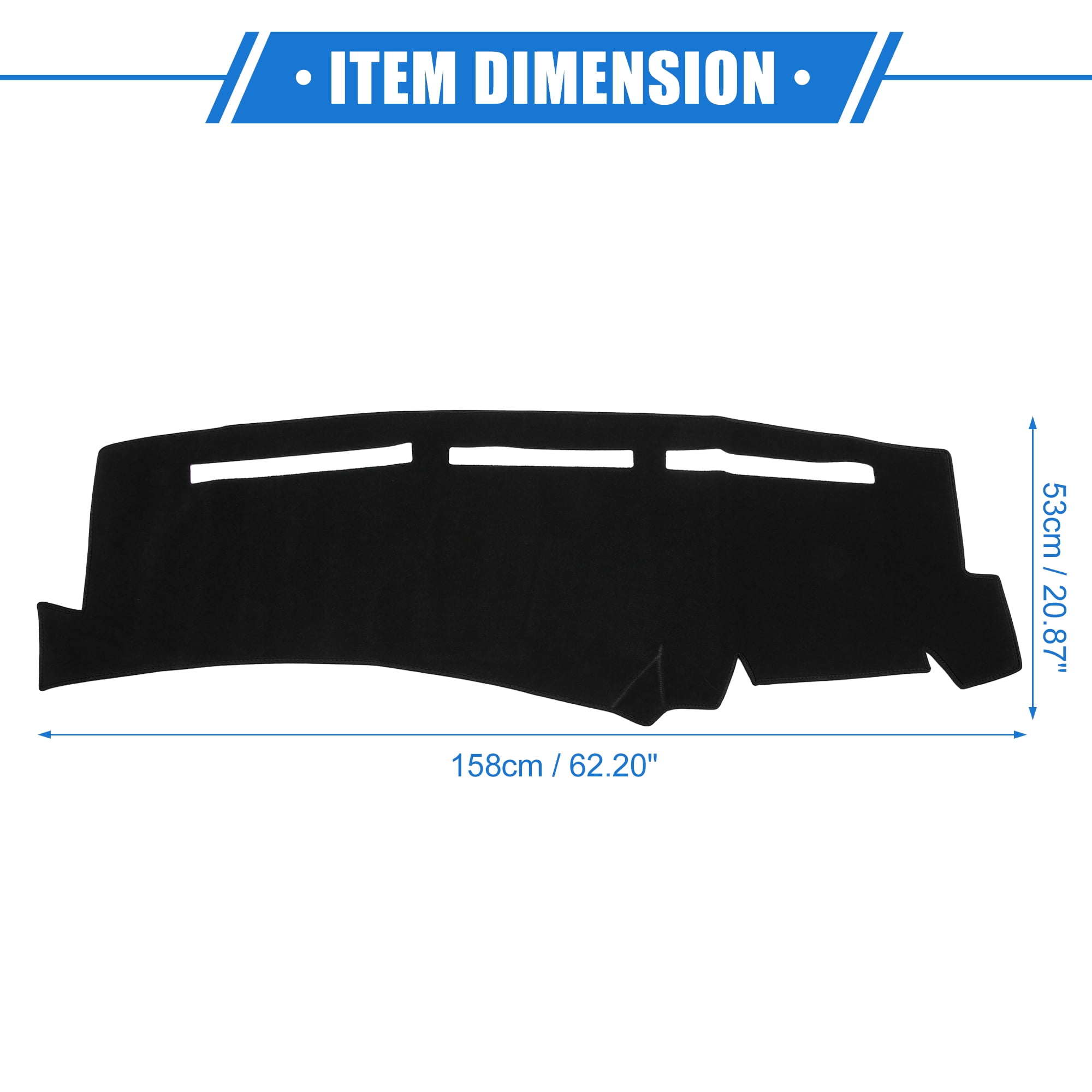 Unique Bargains Dashboard Dash Cover Mat for Chevy Silverado 1999-2006 Durable Polyester Black Front Dash Cover Mat