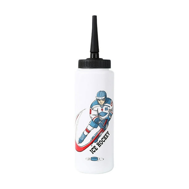 Botella de Agua de Hockey Sobre Hielo de 1000ML Botella PortáTil de Alta Capacidad para FúTbol Botella Deportiva de DiseñO CláSico A