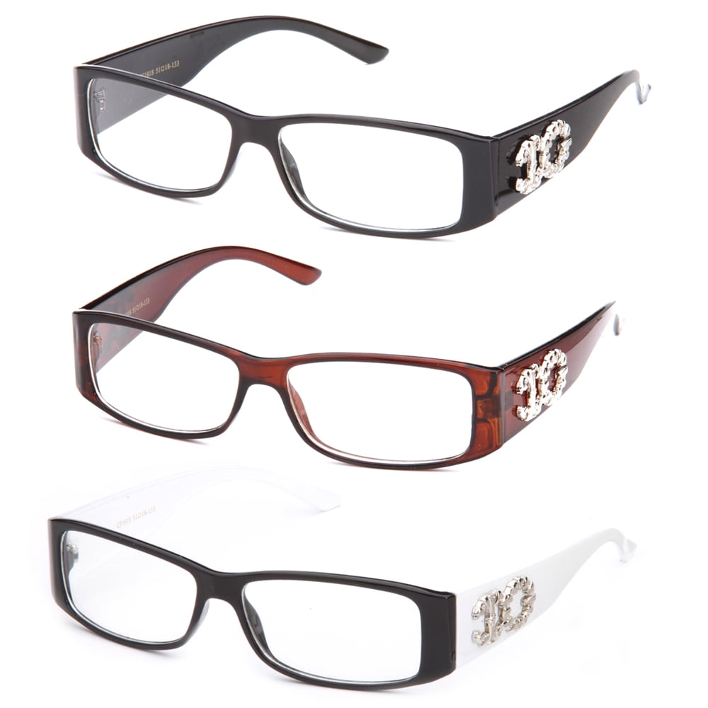 Clear Lens Fashion Glasses Trendy Designer Rectangular Style Frame 
