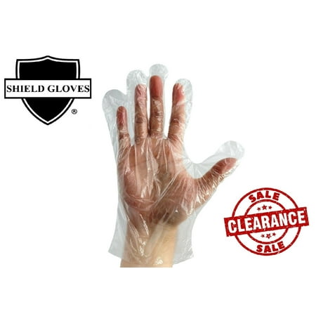

2000 Shield® Clear TPE Vinal Food Service Disposable Gloves 2 Mil Powder Free Size: Large