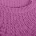 thumbnail image 4 of MIUOWANP Cropped Sweaters for Women Zip up Women's Autumn And Winter Long Sleeve Round Neck Thick Needle Hem Irregular Round Neck Sweater Knit Dress Pink M, 4 of 4
