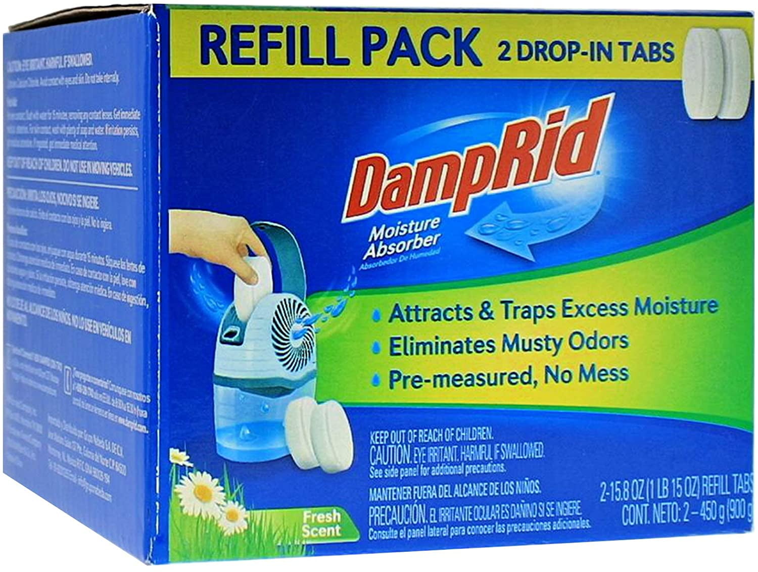 DampRid FG92 Moisture Absorber Easy-Fill System Refill 4-10.5-Ounce Packets DampRid FG92 Moisture Absorber Easy-Fill System Refill 4-10.5-Ounce Packets