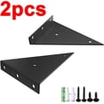 thumbnail image 2 of Soporte de estante triangular, 2 piezas Soporte de estante triangular de metal flotante negro, Soporte de estante cuadrado triangular Soporte de estante invisible para estante de almacenamiento,, 2 of 5