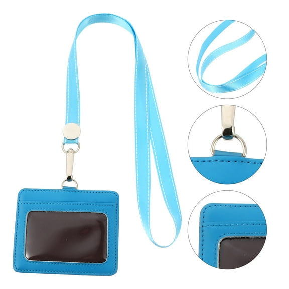 OUNONA  Badge Lanyards Neck Name Card Transparent ID Holder Student