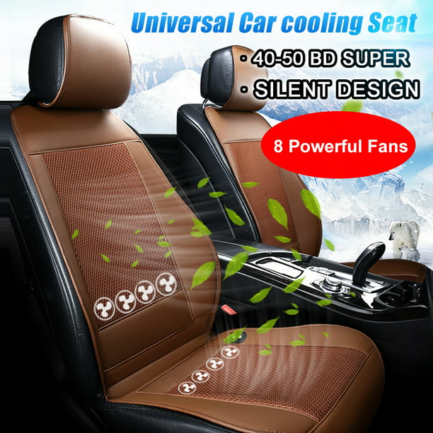 12v Cooling Car Seat Cushion Cover Air Ventilated Fan Conditioned Cooler Pad 3d Spacer Mesh Fabric Leather Com - Ventilated Auto Seat Cover