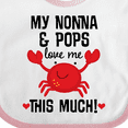 thumbnail image 4 of Inktastic Nonna and Pops Love Me Grandchild Boys or Girls Baby Bib, 4 of 4