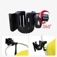 thumbnail image 4 of Portavasos para cochecito Zulema Portabotellas para silla de ruedas Bicicleta Carrito 2 en 1 negro, 4 of 8