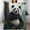 Flannel Blanket Panda Leaning Against a Tree blanket 30"x40" 1, variant on GXFC Close-up of Cheerful Donkeys blanket, comfortable and soft, warm casual blanket, printed design, winter sofa dormitory home decoration, must-have travel product. Size is 40x50 inches.