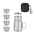 thumbnail image 1 of Juego de té de titanio, regalo de té con bolsa de transporte china portátil con tazas Kung para mochileros en casa, 1 of 9