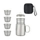 thumbnail image 1 of Juego de té de titanio, té de kung fu, té chino portátil hecha con tazas de té, tetera de viaje para viajar al aire libre en casa, 1 of 9