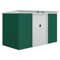 thumbnail image 4 of Outsunny 9' x 4' Metal Outdoor Storage Shed, Garden Utility Tool House with Double Lockable Doors for Backyard, Patio, Lawn, Garage, Dark Green, 4 of 11