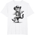 thumbnail image 1 of Camiseta de gato con sombrero de vaquero y botas, 1 of 2