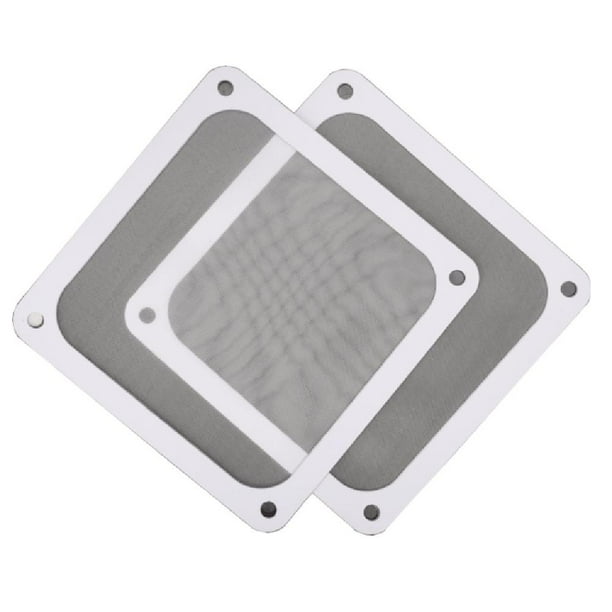 Filtro de polvo magnético Ventilador de cubierta de malla a prueba de polvo (12 cm) (Blanco)