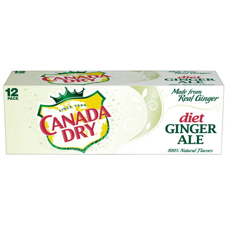 (2 Pack) Diet Canada Dry Ginger Ale, 12 Fl Oz Cans, 12 (Best Kind Of Ginger Beer)