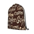 thumbnail image 2 of XMXT Unisex Drawstring Backpack for Women Men, Retro Coffee Elements Waterproof Gym Bag String Bags for Shopping Sport Travel, s, 2 of 8
