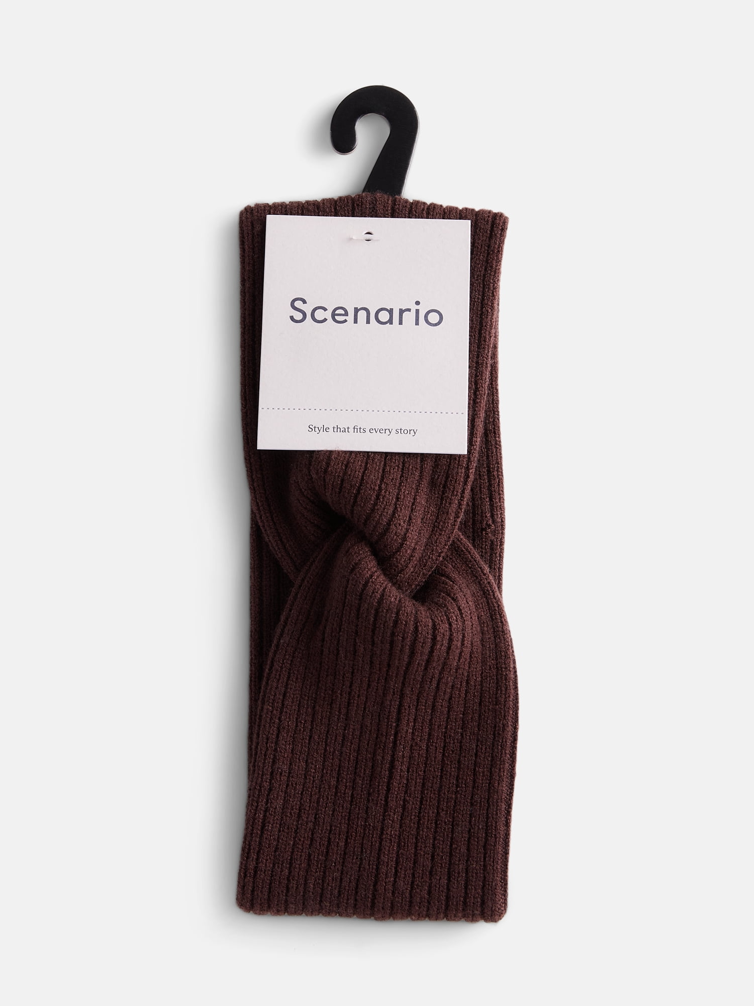 Scenario Women's Knit Twist Headwrap, Carob