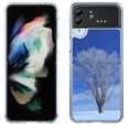 thumbnail image 1 of Shockproof Bumper Phone Case for Samsung Galaxy Z Flip 4 5G, by OneToughShield ® - Snowing Tree, 1 of 3