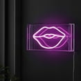 thumbnail image 7 of Lips 11.88" X 5.88" Contemporary Glam Acrylic Box USB Operated LED Neon Light, Pink, 7 of 7
