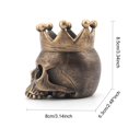 thumbnail image 3 of Corona Calavera Candelero Resina Calavera Candelabro Decoración Horrible Calavera Candelabro Artesanía Esqueleto Candelabro Estante Para Comedor Sala Bar Hogar Yuarrent HA027867-02, 3 of 7
