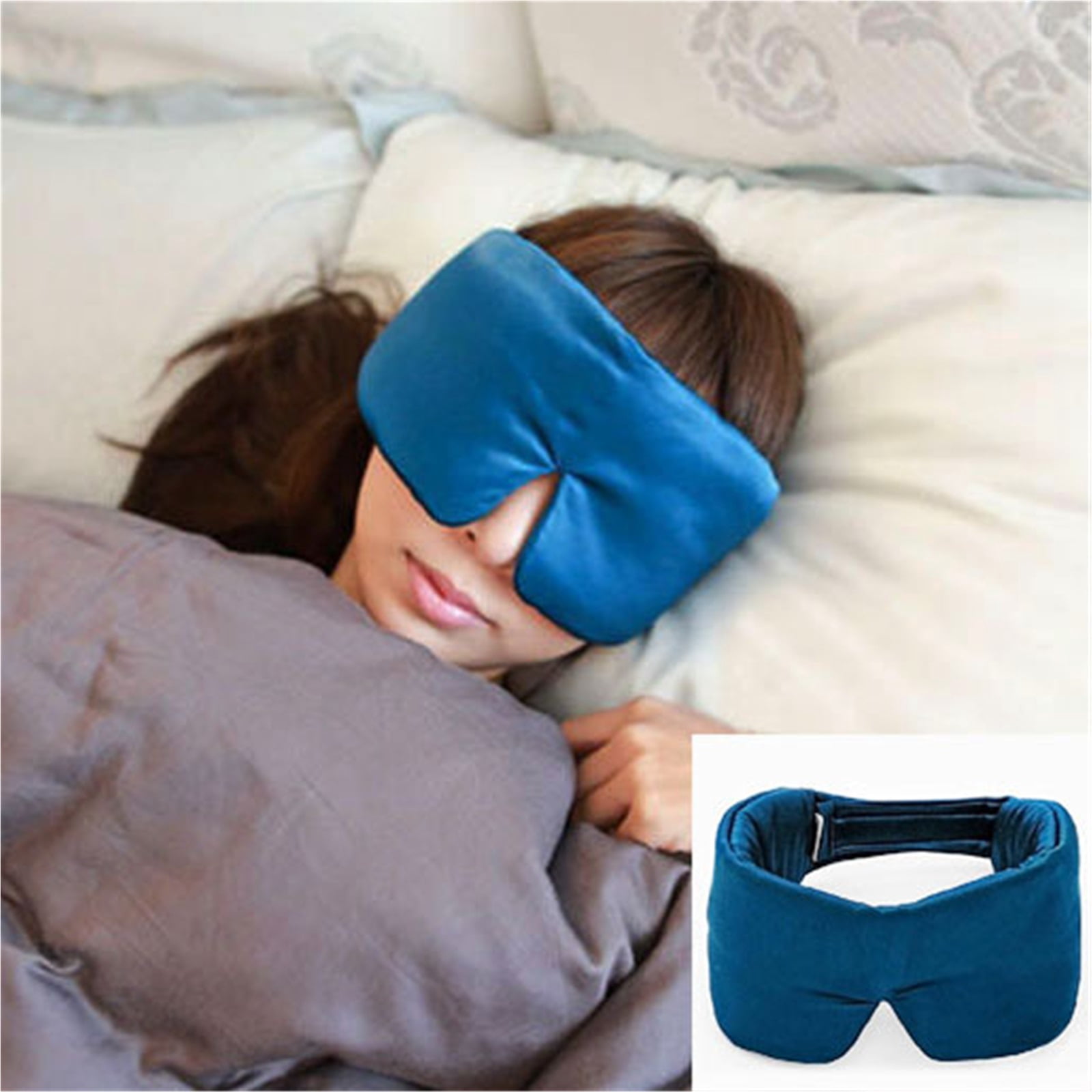 100% Mulberry Silk Sleep Mask, Large Eye Cover for Sleeping, Comfortable and Pressure-Free Sleeping Masks for Women Men, Completely Blackout