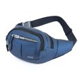thumbnail image 5 of Bolsas de pecho impermeables de nailon para hombre, bolsas de mensajero de cintura con múltiples bolsillos (azul) Likrtyny Para estrenar, 5 of 5