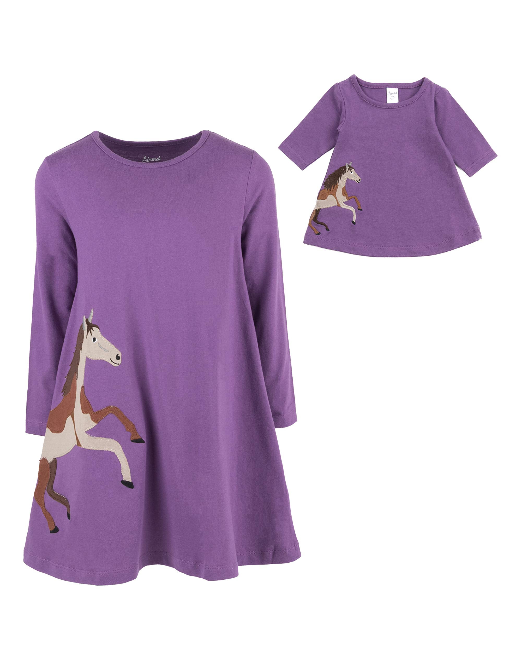 2-14 Y Leveret Bird Girls Matching Doll /& Kid 2 Piece Pajama 100/% Cotton