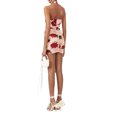 thumbnail image 3 of Blotona Women's Bodycon Mini Dress Rose Print Sleeveless Hollow Out Halter Ruched Cocktail Dress, 3 of 8