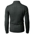 thumbnail image 4 of H2H Mens Casual Slim Fit Cardigan Sweater Cable Knitted Button Down Stand Collar (CMOCAL036), 4 of 6