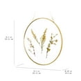 thumbnail image 6 of Mainstays Hanging Gold Circular Framed Glass Dried Pressed Floral Wall Decor, 9x9, 6 of 6