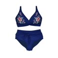 thumbnail image 5 of Lysa Women's Plus Size Barbie Floral Embroidered Bikini Swimsuit 2pc Set 0X 1X 2X 3X, 5 of 6