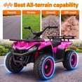 thumbnail image 5 of Farmdex 24V Ride on Cars, Four Wheeler Electric Ride on ATV w/ Big Storage Basket, RGB Light Bar, Powered Ride on Toys for Kids 3-6, Max Speed 3.1MPH, Best Gift, Red, 5 of 10