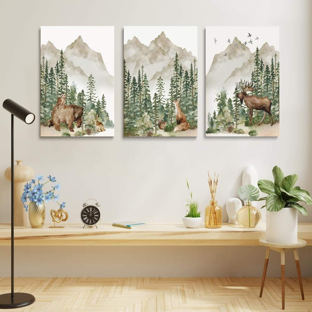Woodland Theme Mountain Themed Nursery Boy Woodland Nursery Prints